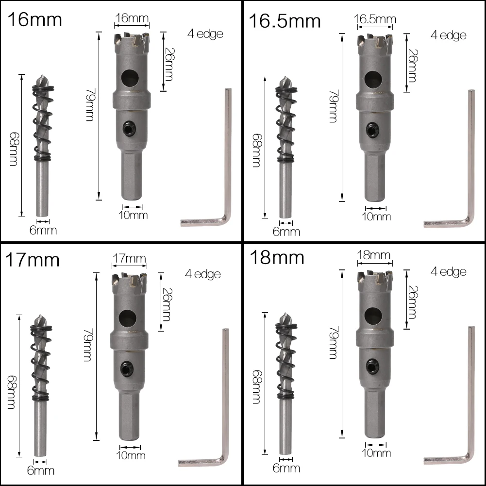 1 Pc 5A Carbide Tip TCT Drill Bit Hole Saw 12-150mm Drill Bit Set Hole Saw Cutter For Stainless Steel Metal Alloy Drilling