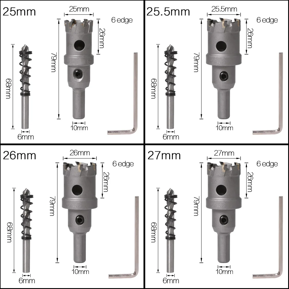 1 Pc 5A Carbide Tip TCT Drill Bit Hole Saw 12-150mm Drill Bit Set Hole Saw Cutter For Stainless Steel Metal Alloy Drilling