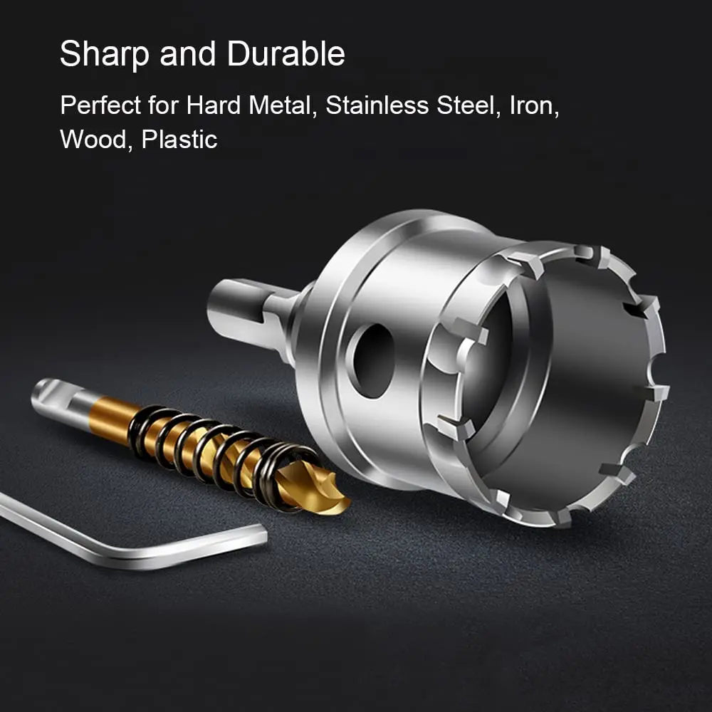 1 Pc 5A Carbide Tip TCT Drill Bit Hole Saw 12-150mm Drill Bit Set Hole Saw Cutter For Stainless Steel Metal Alloy Drilling