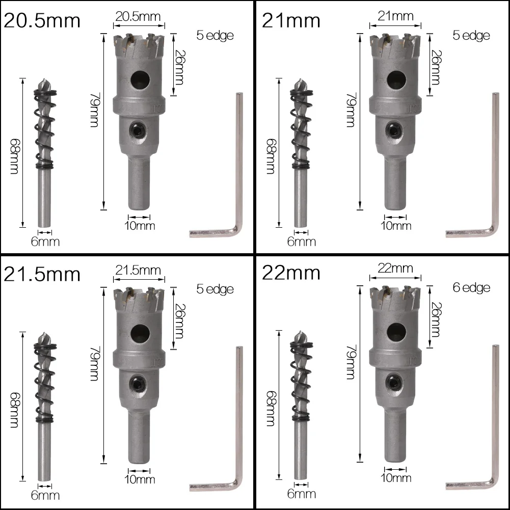 1 Pc 5A Carbide Tip TCT Drill Bit Hole Saw 12-150mm Drill Bit Set Hole Saw Cutter For Stainless Steel Metal Alloy Drilling