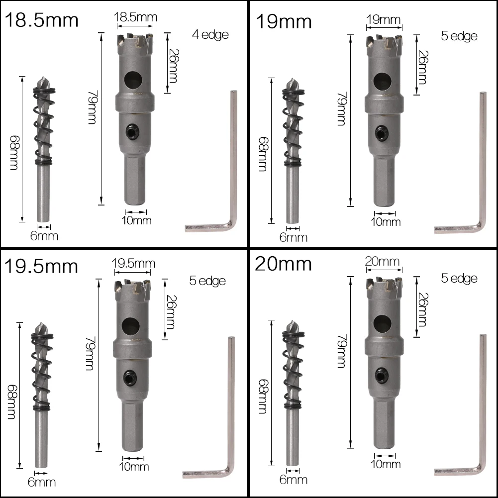 1 Pc 5A Carbide Tip TCT Drill Bit Hole Saw 12-150mm Drill Bit Set Hole Saw Cutter For Stainless Steel Metal Alloy Drilling