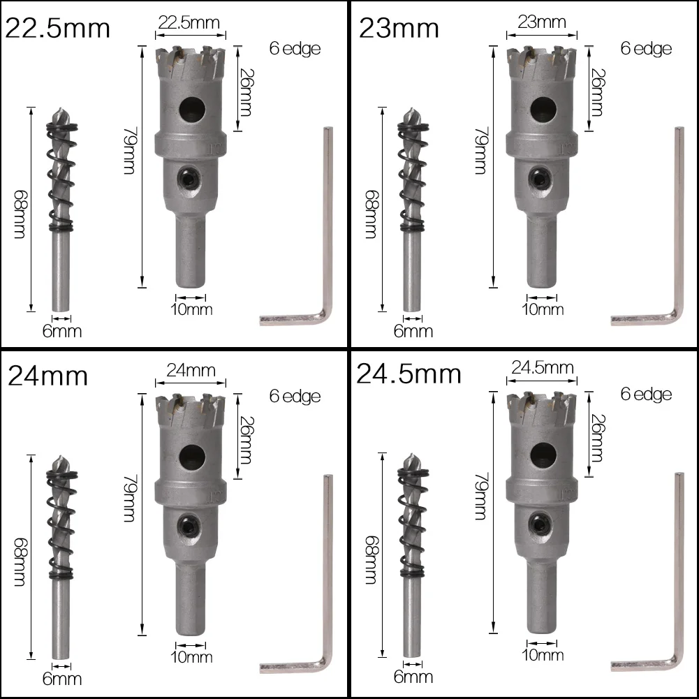1 Pc 5A Carbide Tip TCT Drill Bit Hole Saw 12-150mm Drill Bit Set Hole Saw Cutter For Stainless Steel Metal Alloy Drilling