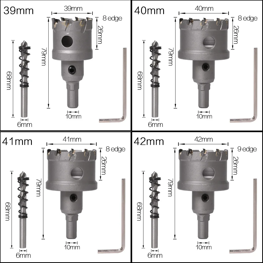1 Pc 5A Carbide Tip TCT Drill Bit Hole Saw 12-150mm Drill Bit Set Hole Saw Cutter For Stainless Steel Metal Alloy Drilling