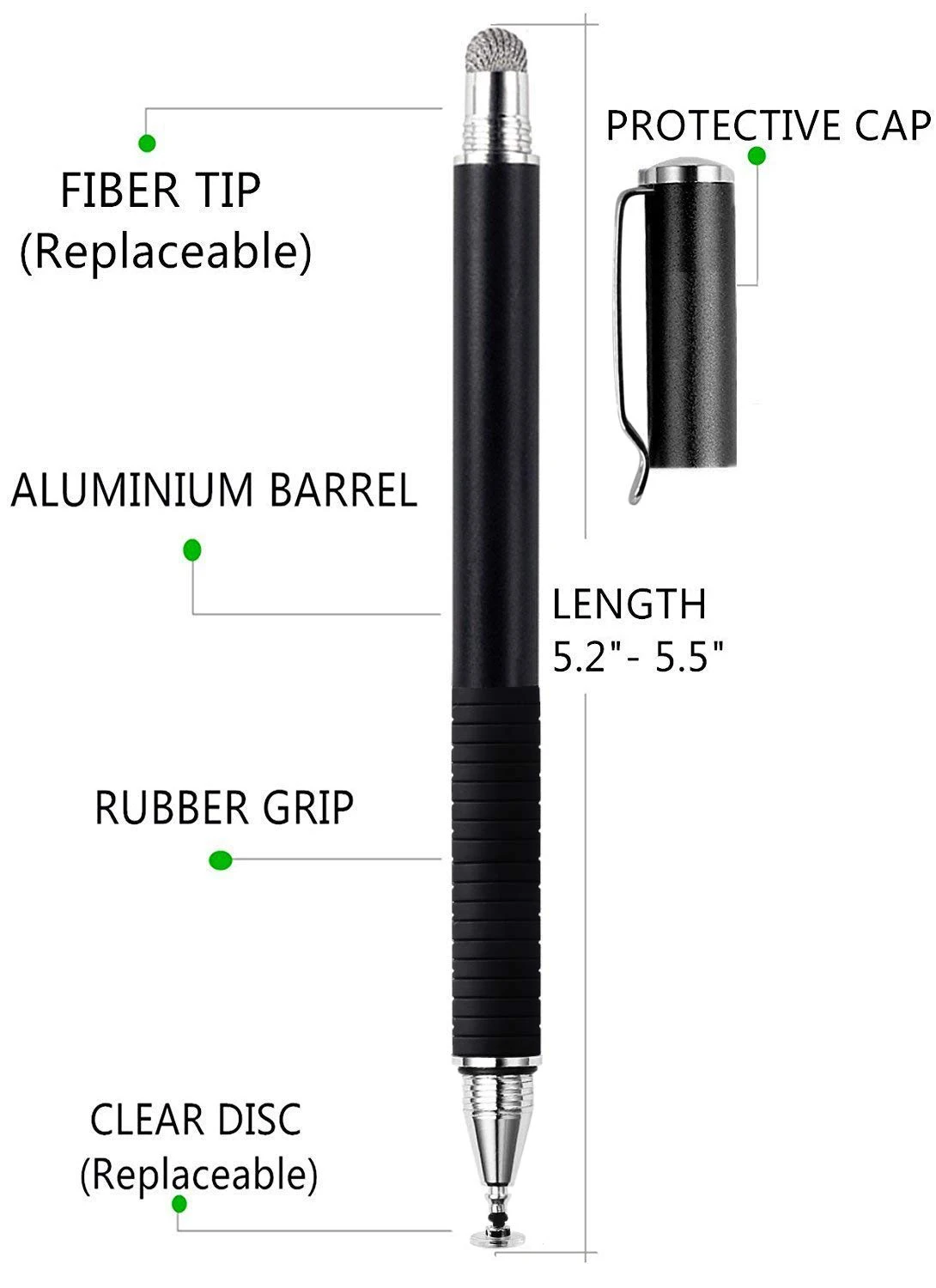 Disc Stylus pen Touch Screen Capacitive pen For Iphone /Ipad/Android Smartphones High-Precision Multi-Function Pen