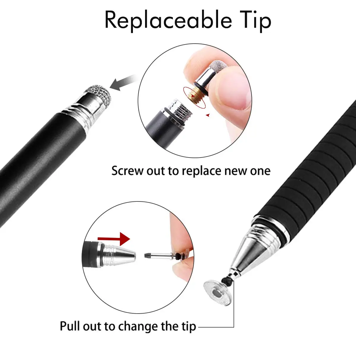 Disc Stylus pen Touch Screen Capacitive pen For Iphone /Ipad/Android Smartphones High-Precision Multi-Function Pen