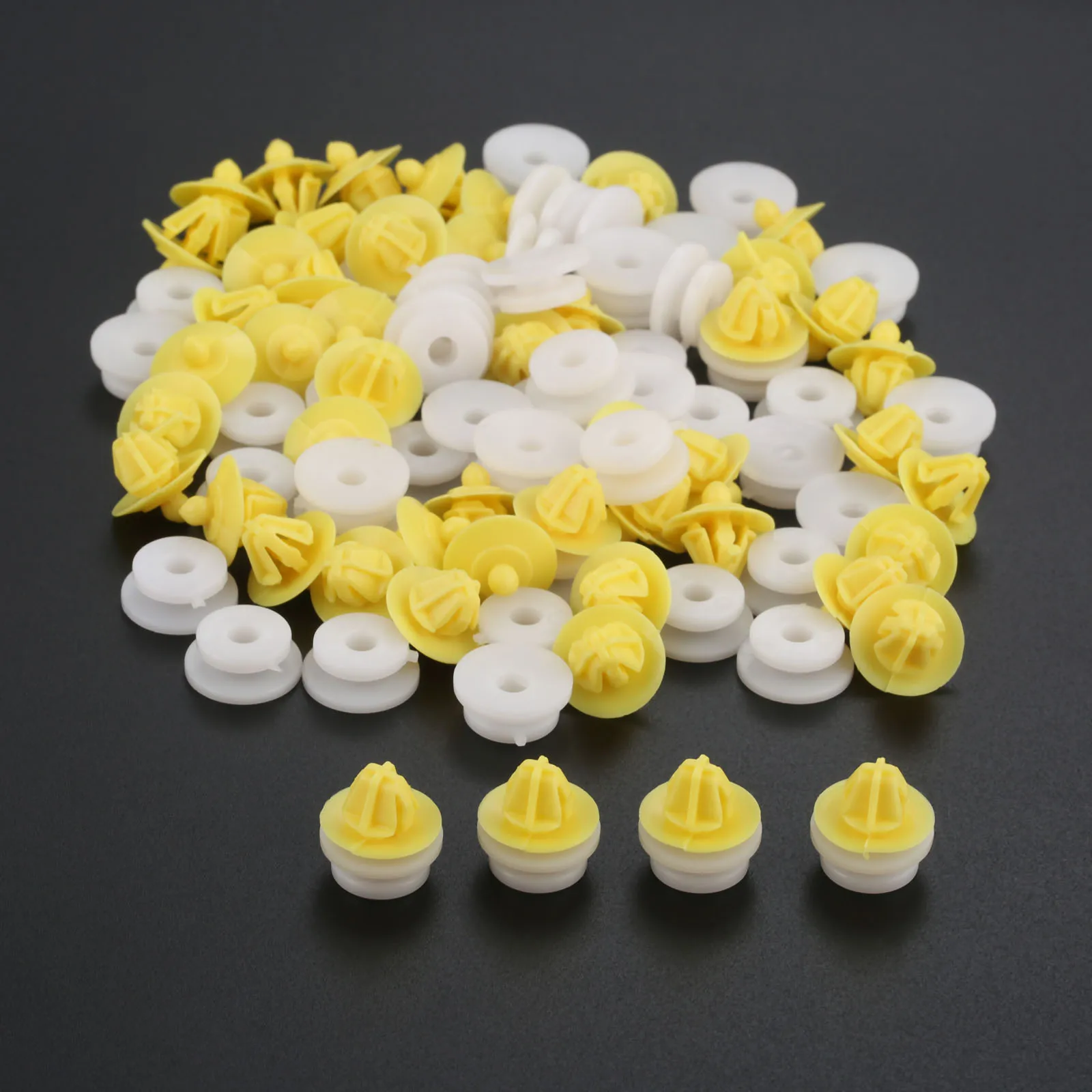 50Pcs Car Interior Door Card Panel Plastic Rivets Clips 8mm Hole Auto Fasteners For 7703077250 Clio Megane Scenic Twingo