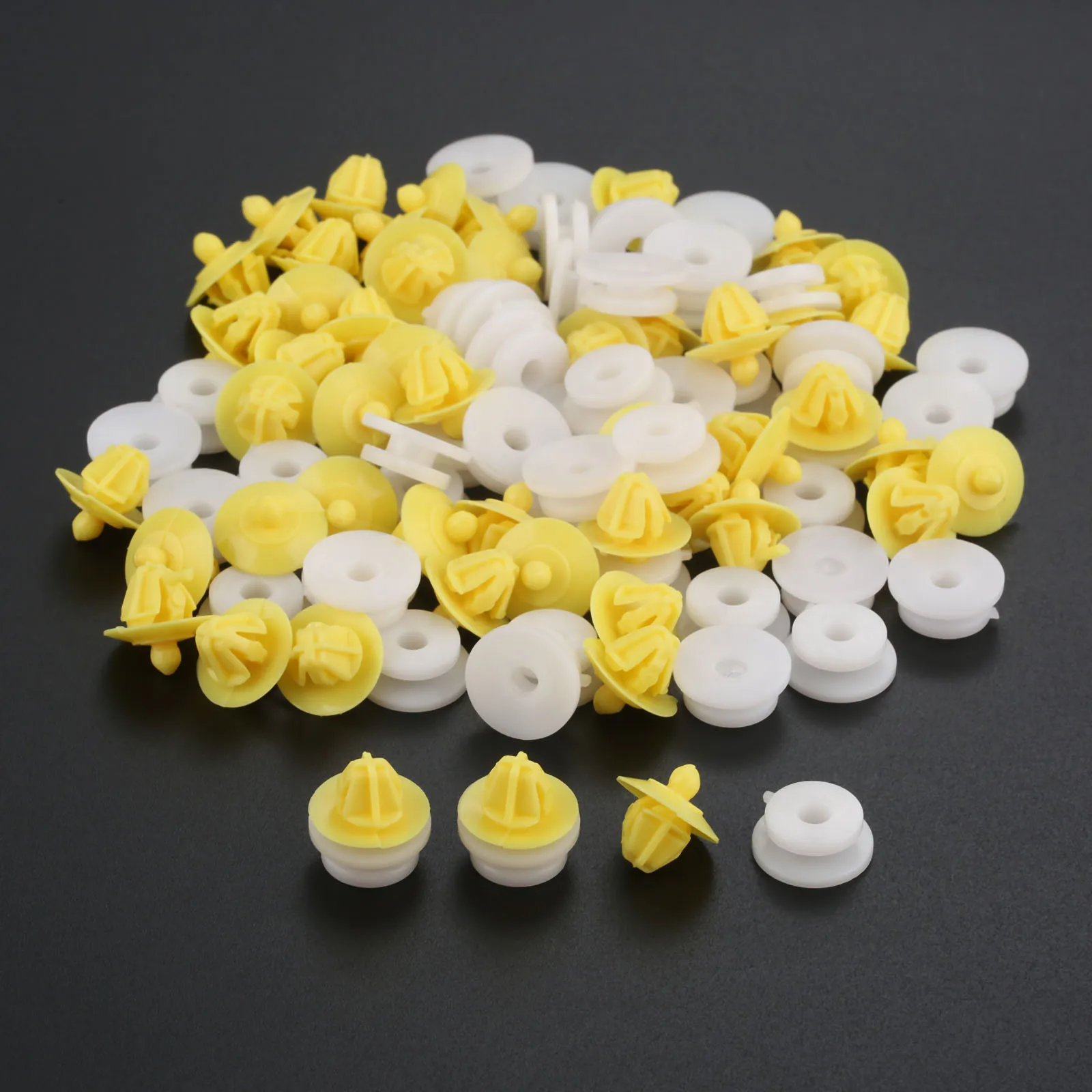 50Pcs Car Interior Door Card Panel Plastic Rivets Clips 8mm Hole Auto Fasteners For 7703077250 Clio Megane Scenic Twingo