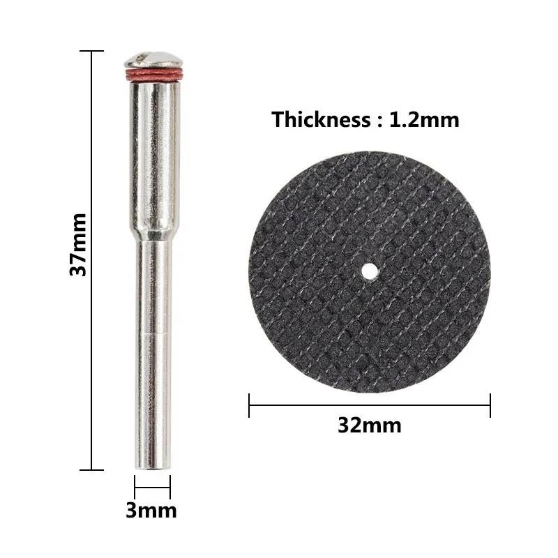 CMCP 32mm Abrasive Cutting Disc With Mandrels Grinding Wheels For Dremel Accesories Metal Cutting Rotary Tool Saw Blade