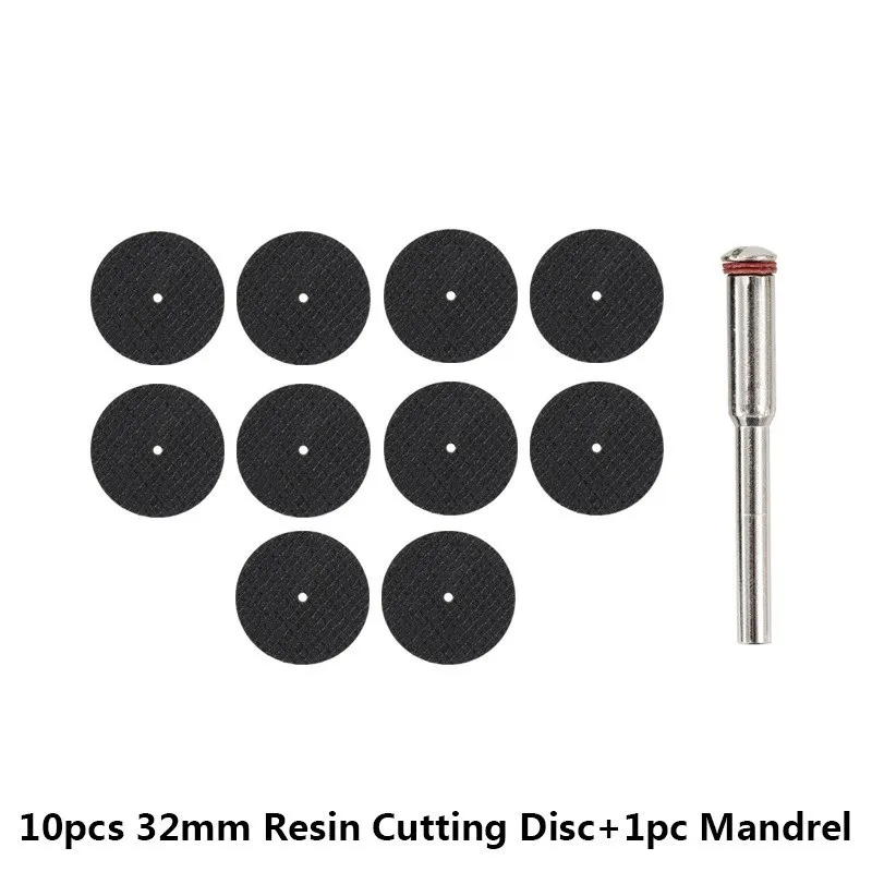 CMCP 32mm Abrasive Cutting Disc With Mandrels Grinding Wheels For Dremel Accesories Metal Cutting Rotary Tool Saw Blade