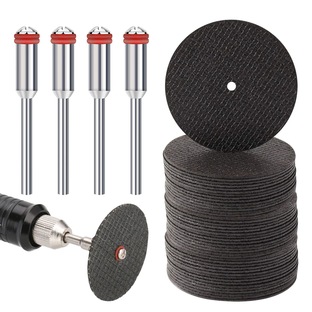 CMCP 32mm Abrasive Cutting Disc With Mandrels Grinding Wheels For Dremel Accesories Metal Cutting Rotary Tool Saw Blade