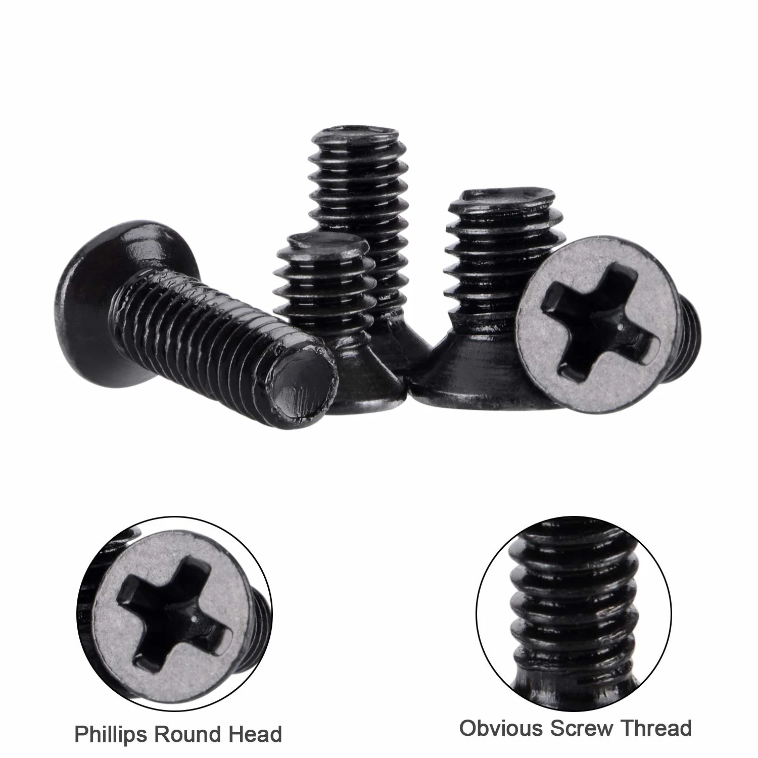 250Pcs/500Pcs M2 M2.5 M3 KM Screw Flat Head Phillips Screws Laptop Notebook Screws Set Kit for Computer Small Screw