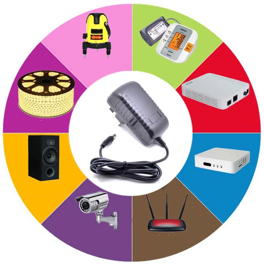 13.5V 15V 18V 24V 2A 3A EU US UK Power Adapter Supply 5V 9V 12V 2A 1.5A 1A DC Power Adaptor Monitor LED Strip DC Power Charger