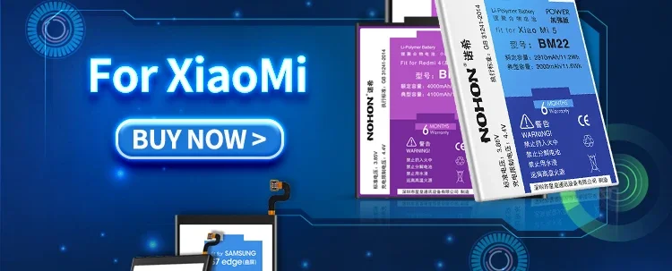 NOHON BN57 BM4J BM3L BM4E BM3M BM3E BN4A BN46 Battery For Xiaomi Mi 9T Pro 8 Lite 9 SE 11 POCO X3 NFC F1 Redmi Note 10 9 8 Pro 7
