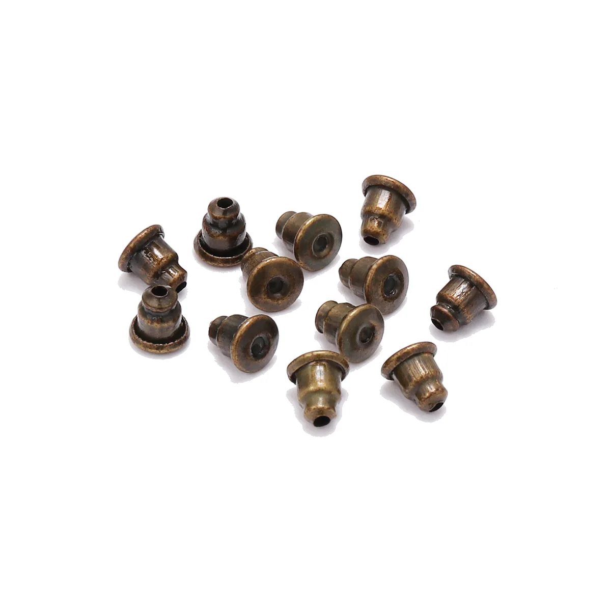 50-200pcs/lot Earring Studs Backs Stopper Scrolls Ear Findings DIY Blocked caps Earring Backs Stoppers Ear Accessories Supplies