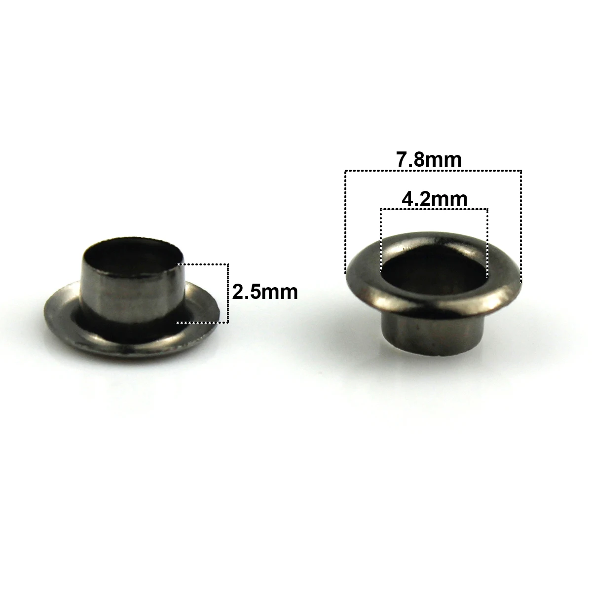100sets 4mm Brass Eyelet with Washer Leather Craft Repair Grommet Round Eye Rings for Shoes Bag Clothing Leather Belt Hat