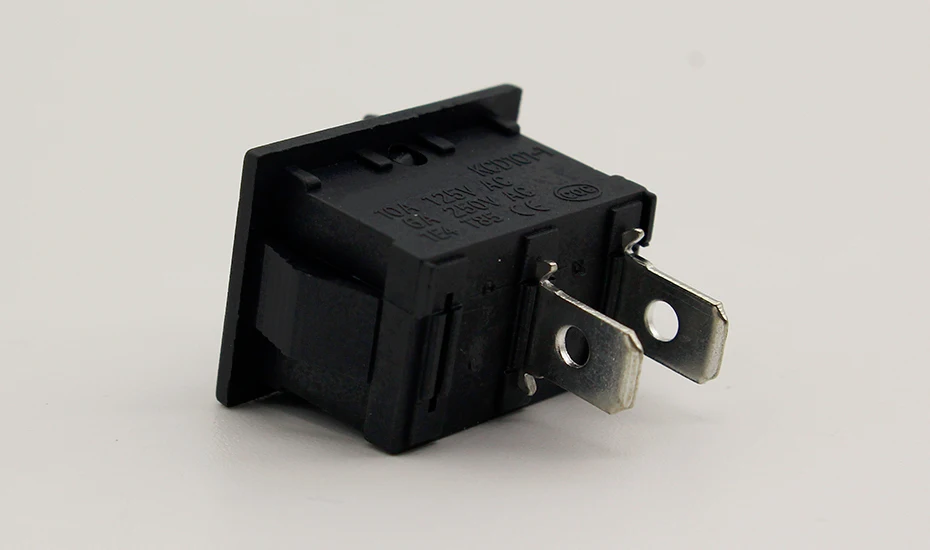 5Pcs/Lot Black Push Button Mini Switch 6A-10A 110V 250V KCD1 2Pin Snap-in On/Off Rocker Switch 5PCS/Lot 21MM*15MM BLACK