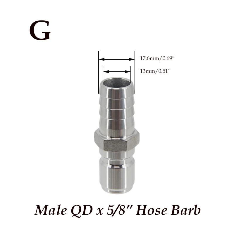 Homebrew Beer Quick Disconnect 304 Stainless Steel Ball Lock Style Free Shipping
