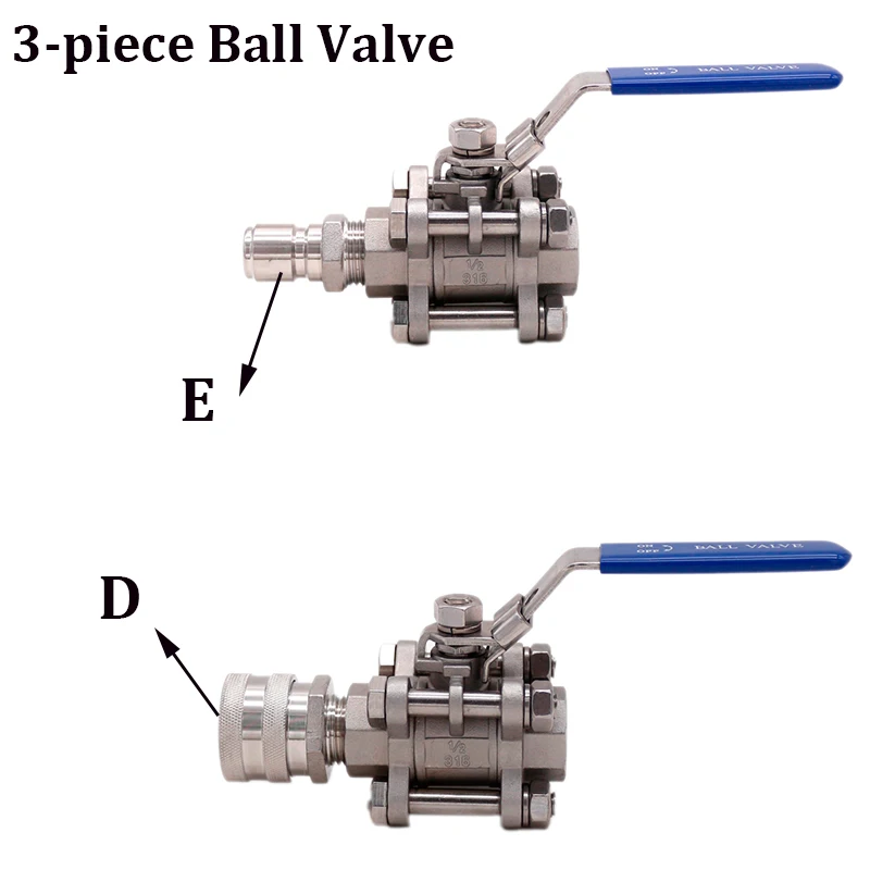 Homebrew Beer Quick Disconnect 304 Stainless Steel Ball Lock Style Free Shipping
