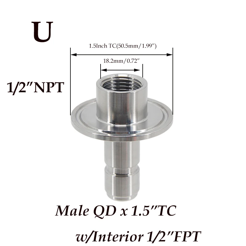Homebrew Beer Quick Disconnect 304 Stainless Steel Ball Lock Style Free Shipping