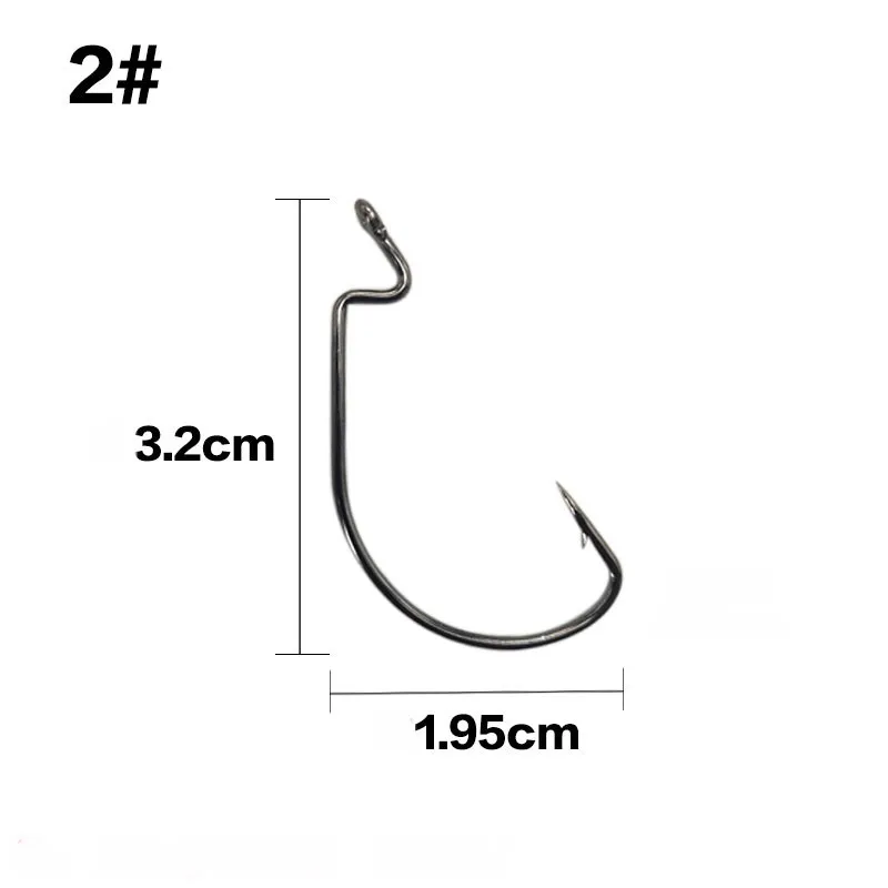 Fishing hooks 10pcs jig head crank hook Bass Offset fish hook for Soft Bait Crankbait carp sea Fishing Tackle accessories Pesca