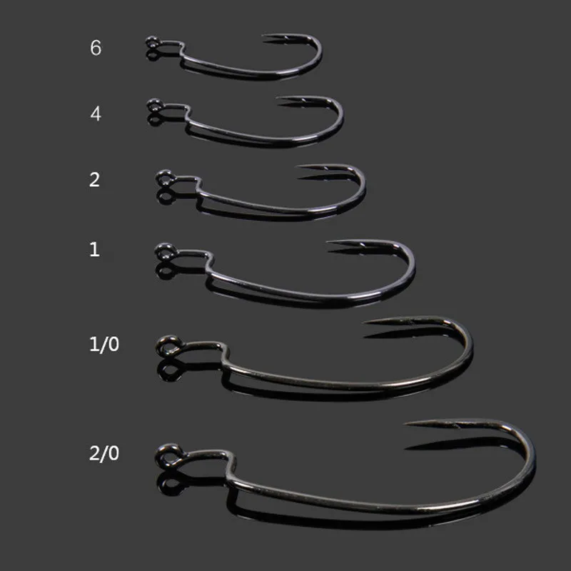 Fishing hooks 10pcs jig head crank hook Bass Offset fish hook for Soft Bait Crankbait carp sea Fishing Tackle accessories Pesca