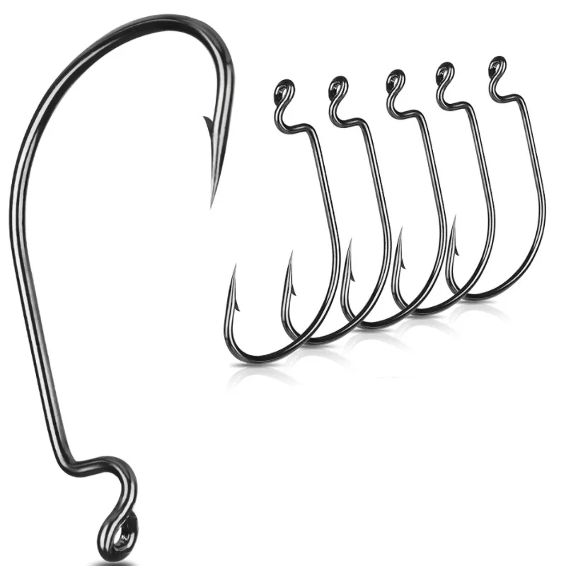 Fishing hooks 10pcs jig head crank hook Bass Offset fish hook for Soft Bait Crankbait carp sea Fishing Tackle accessories Pesca