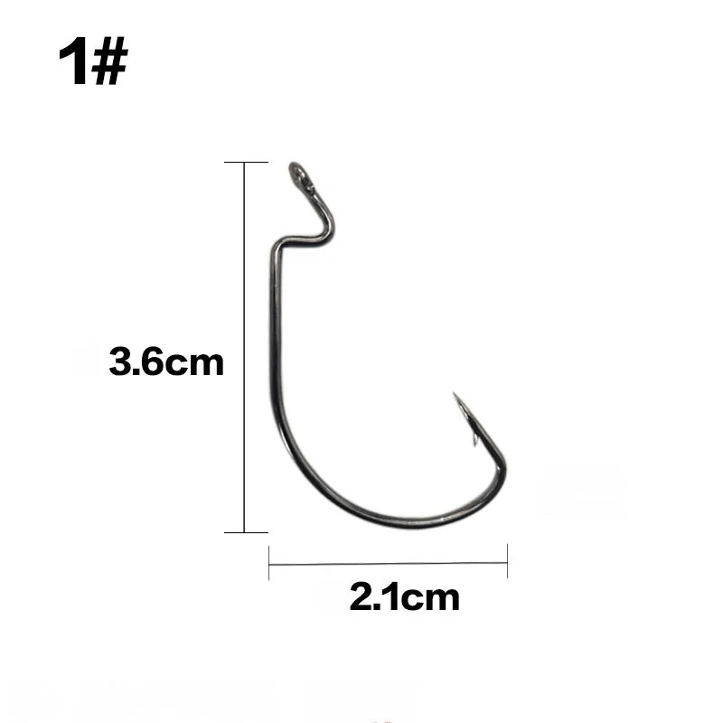 Fishing hooks 10pcs jig head crank hook Bass Offset fish hook for Soft Bait Crankbait carp sea Fishing Tackle accessories Pesca