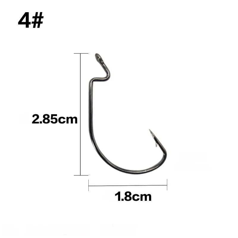 Fishing hooks 10pcs jig head crank hook Bass Offset fish hook for Soft Bait Crankbait carp sea Fishing Tackle accessories Pesca