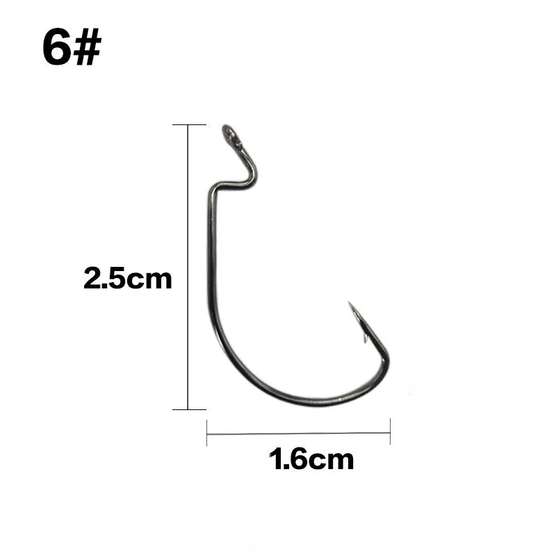 Fishing hooks 10pcs jig head crank hook Bass Offset fish hook for Soft Bait Crankbait carp sea Fishing Tackle accessories Pesca