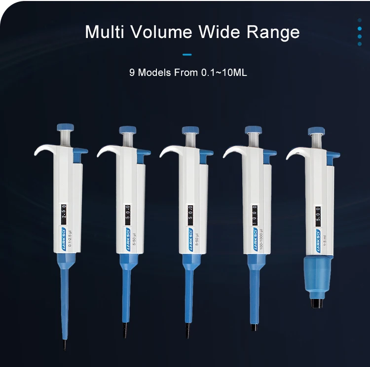 Larksci Equipment Laboratory Pipette Single Channel Pipette Adjustable Micropipette For Pipettor Tips