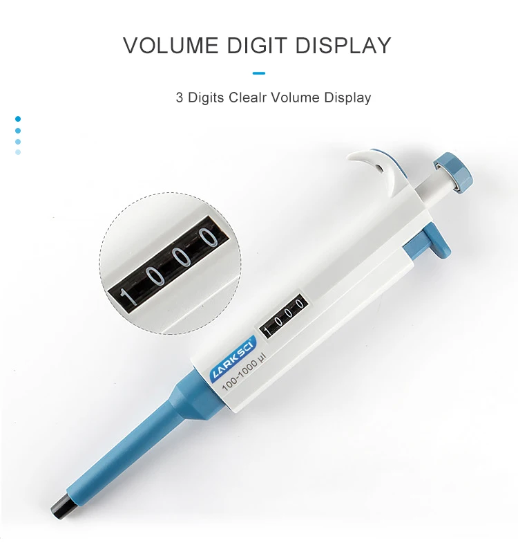 Larksci Equipment Laboratory Pipette Single Channel Pipette Adjustable Micropipette For Pipettor Tips