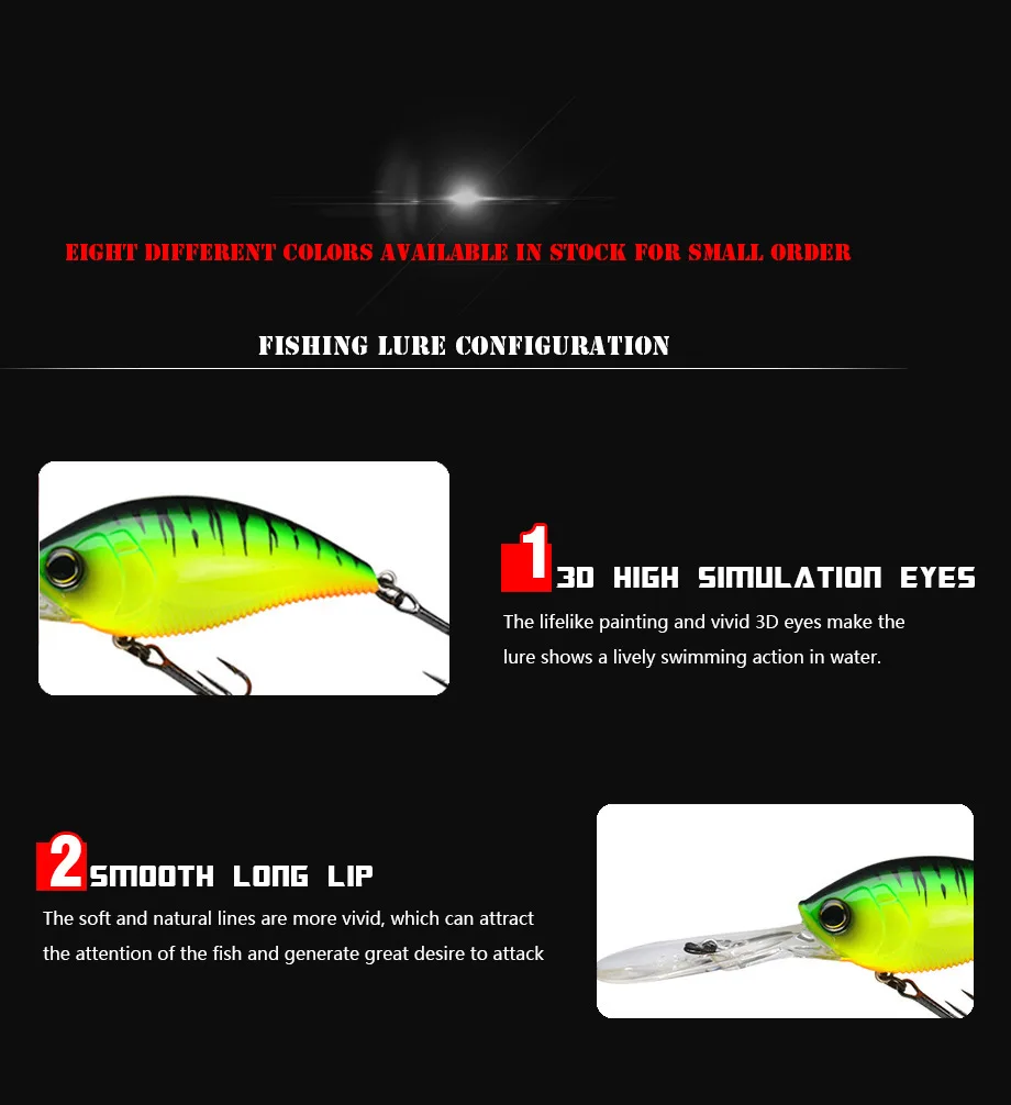 2023 Crankbait Fishing Lure Rock Bait Weights 11.4cm 21g Trolling Saltwater Lures Whoppers Trolling Lure Crank Bait Fake Fish