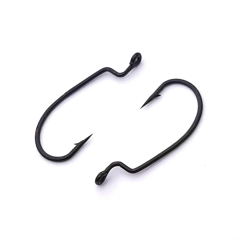 New 10pcs mini Style Soft Worm Hooks High Carbon Steel Wide Super Lock Fishhooks Lure Softjerk Rockfishing Fishing Tackle