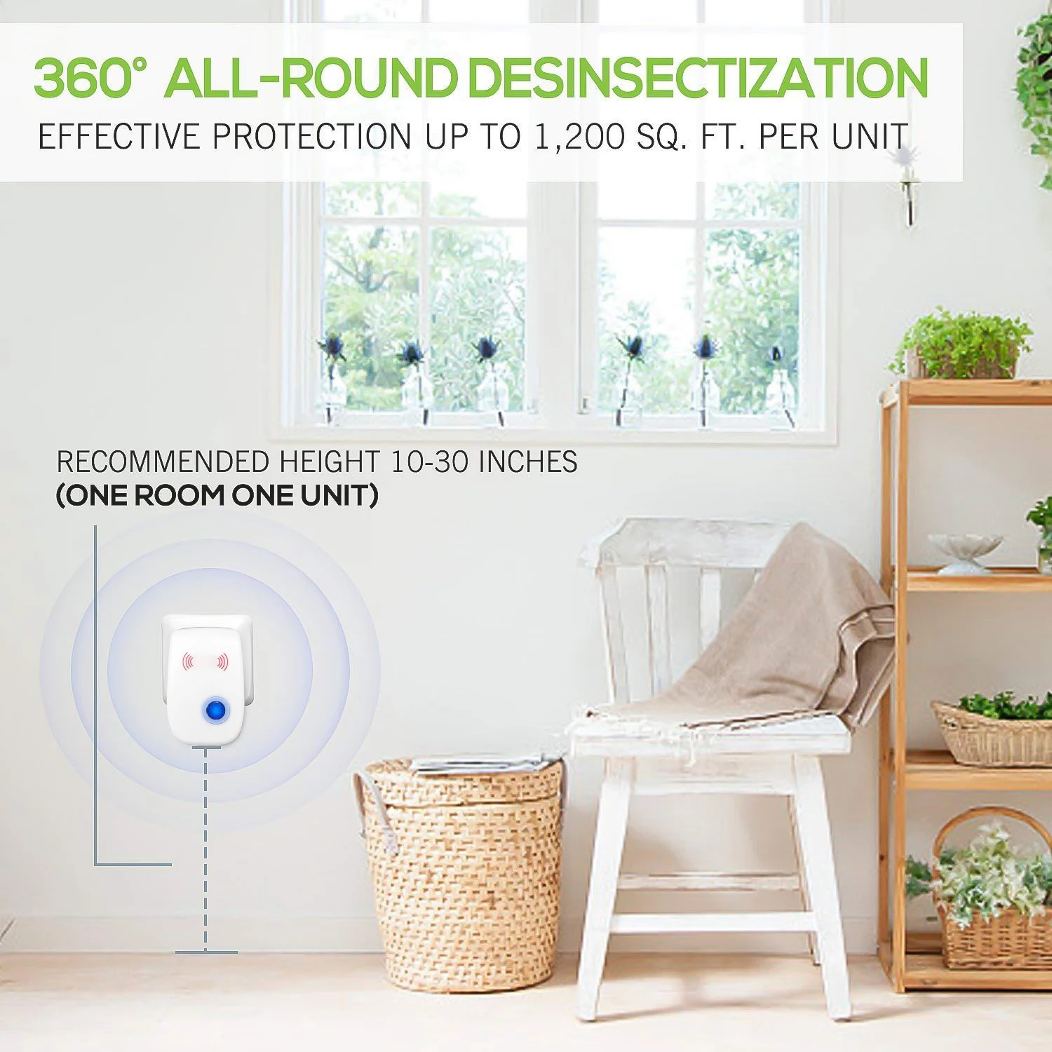 1/2/4/6 Pcs Ultrasound Pest Insect Reject Insect Rats Spiders Mosquito Killer Mouse Cockroach Repeller Device Pest Controller