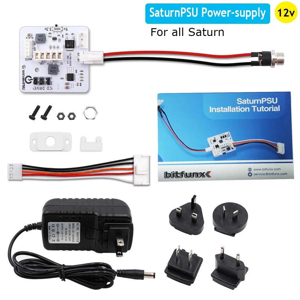 BitFunx V2.1 SaturnPSU Power Supply 12V For SEGA All Saturn Consoles Retro Video Game Console Replacement