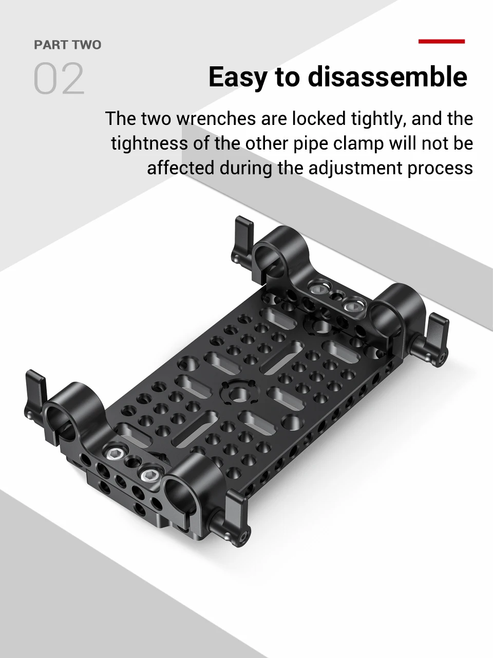 SmallRig Lightweight 15mm Railblock Rod Clamp w 1/4"-20 Thread for Sony and Other 15mm DSLR Camera Rig Shoulder Support 2Pc 2061