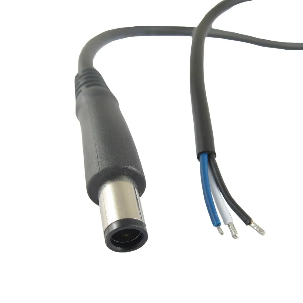 1pc DC Tip 7.4mm X 5.0mm Male Plug Connector Cable Cord For DELL HP Replacement 30cm/1ft