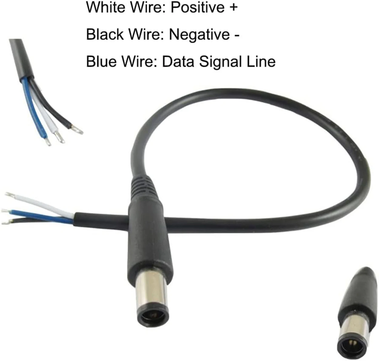 1pc DC Tip 7.4mm X 5.0mm Male Plug Connector Cable Cord For DELL HP Replacement 30cm/1ft