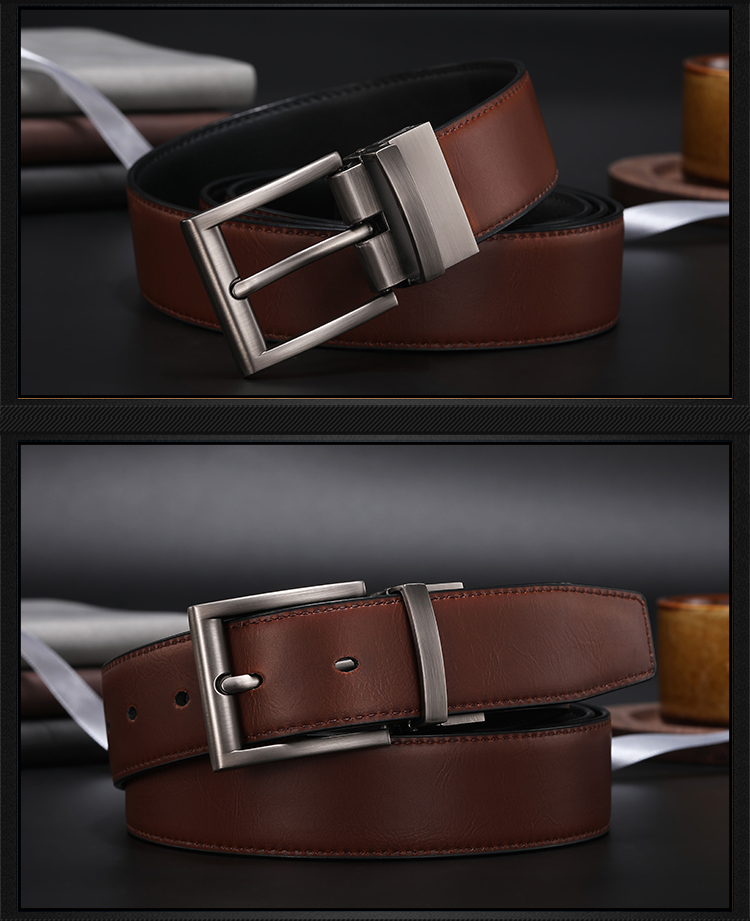 Men Reversible Casual High Quality Belt Man Genuine Leather Belt Male Strap Luxury Trouser Jeans Dress Belt For Men