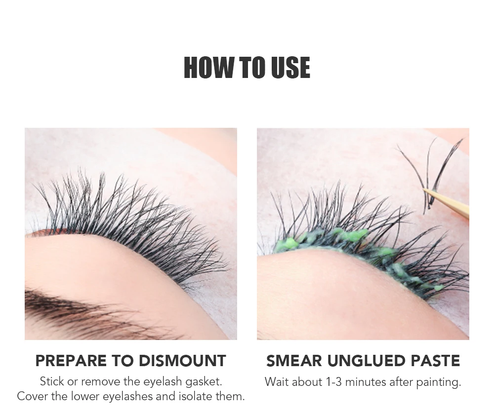 NATUAHANA Eyelash Glue Remover Cream Fast-Acting Lash Extension Adhesive Remover Painless Professional Salon Makeup Tools