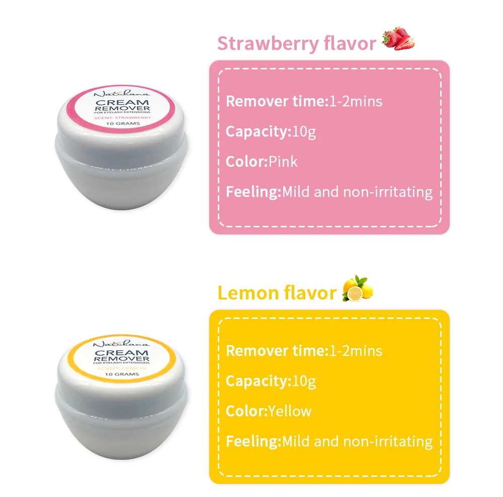 NATUAHANA Eyelash Glue Remover Cream Fast-Acting Lash Extension Adhesive Remover Painless Professional Salon Makeup Tools
