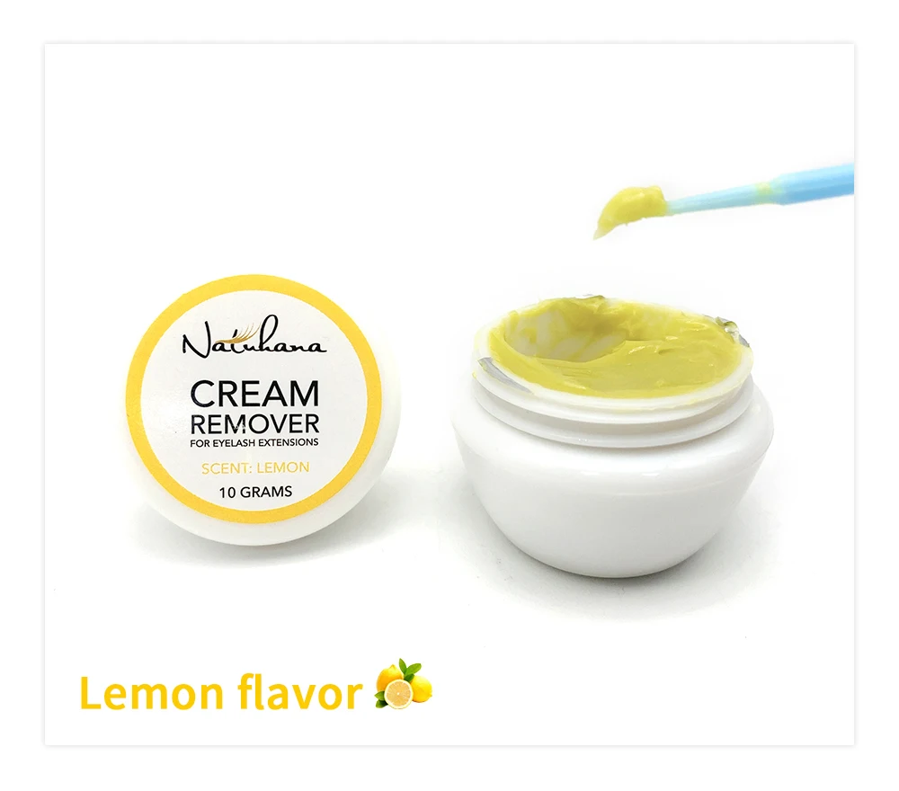 NATUAHANA Eyelash Glue Remover Cream Fast-Acting Lash Extension Adhesive Remover Painless Professional Salon Makeup Tools