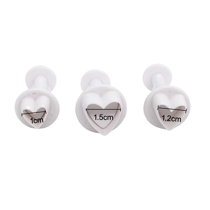 Heart Star Round Square Flower Shape Fondant Cake Decorating Gum Paste Pastry Sugar Craft Cutter Mold Tools