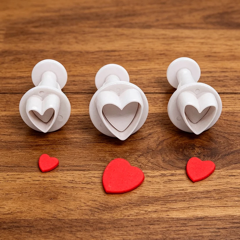 Heart Star Round Square Flower Shape Fondant Cake Decorating Gum Paste Pastry Sugar Craft Cutter Mold Tools