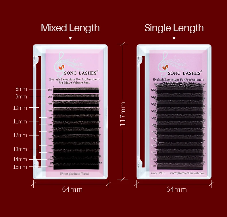SONG LASHES Y Shape Premade Fans Eyelash Extensions For Salon Individual Eyelashes C D DD Curl 2D YY Lashes Y Shape Lashes