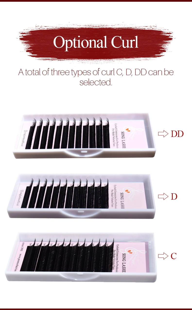 SONG LASHES Y Shape Premade Fans Eyelash Extensions For Salon Individual Eyelashes C D DD Curl 2D YY Lashes Y Shape Lashes