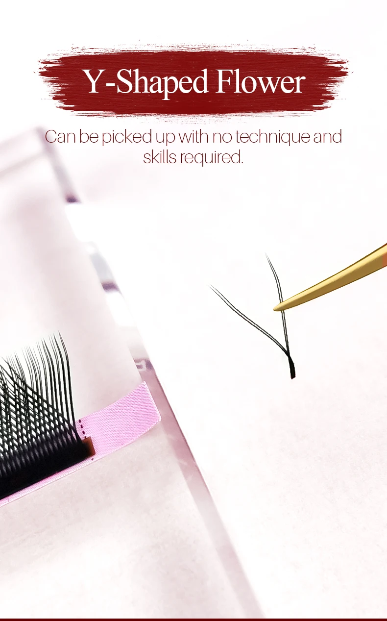 SONG LASHES Y Shape Premade Fans Eyelash Extensions For Salon Individual Eyelashes C D DD Curl 2D YY Lashes Y Shape Lashes