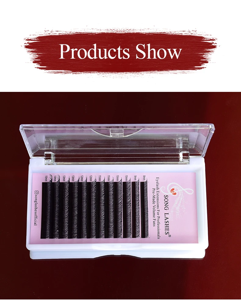 SONG LASHES Y Shape Premade Fans Eyelash Extensions For Salon Individual Eyelashes C D DD Curl 2D YY Lashes Y Shape Lashes