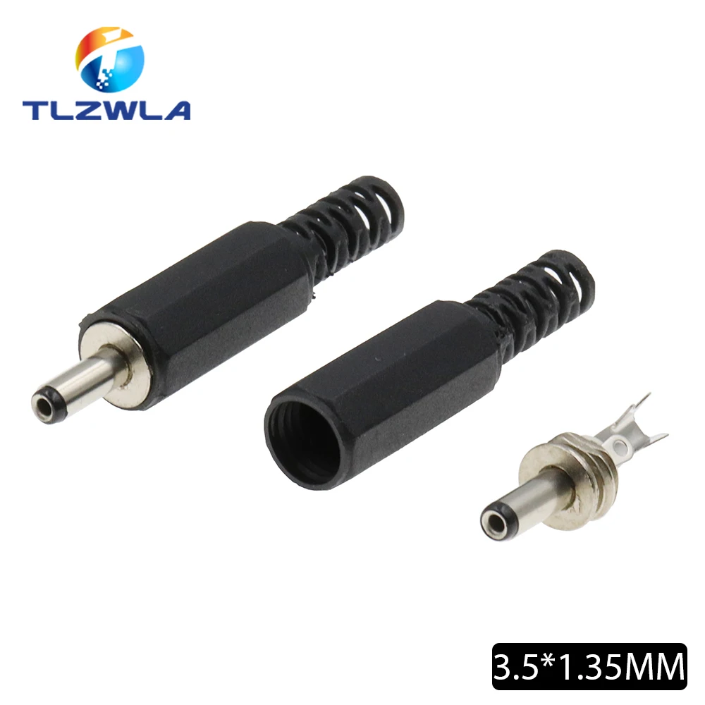 10PCS DC Power Plug 5.5*2.1mm 5.5* 2.5mm 3.5*1.35mm 6.3*3.0mm Adapter Connector Plug 2.5X0.7MM