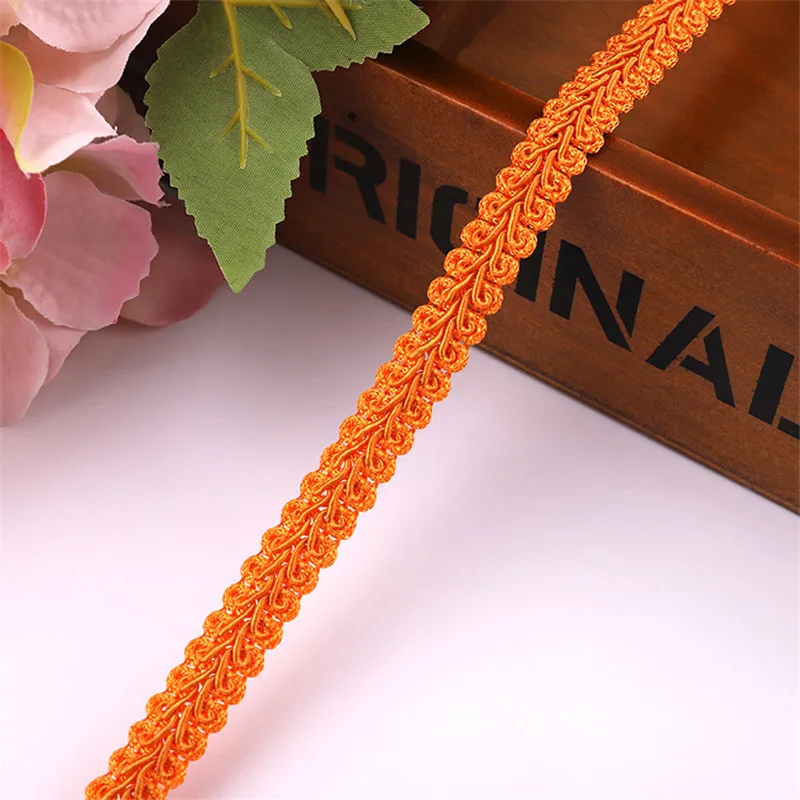 12mm Lace Trimming Ribbon Polyester Centipede Braided Lace Sewing Clothes Accessories Curve Lace DIY Craft Wedding Decor 2/5yard